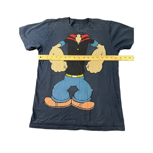 Popeye The Sailor Man Body Tee Tshirt Men's Small Gray Muscle Vintage - Picture 3 of 5